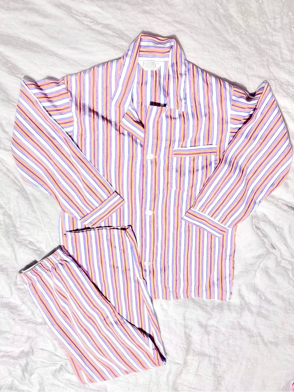 Vintage Towncraft Penn-Prest Medium Stripe Pajama Set
